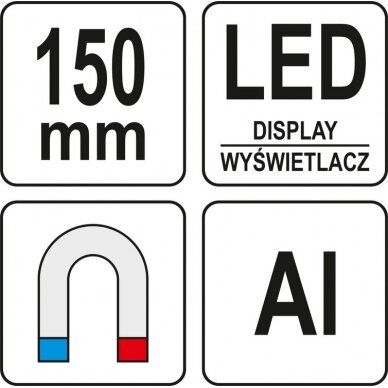 Gulsčiukas skaitmeninis su LED | foninio apšvietimo sistema | 150 mm (YT-30395) 6