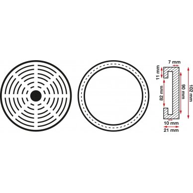 Guminis padas | auto keltuvams | Ø 100 mm (6470) 1
