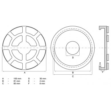 Guminis padas | auto keltuvams | Ø 100 mm (7042) 1