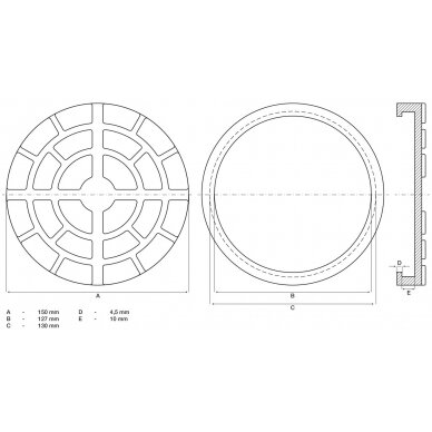 Guminis padas | auto keltuvams | Ø 150 mm (7045) 1