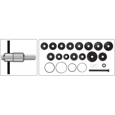 Guolių presavimo komplektas | 23 vnt. (YT-2541) 2