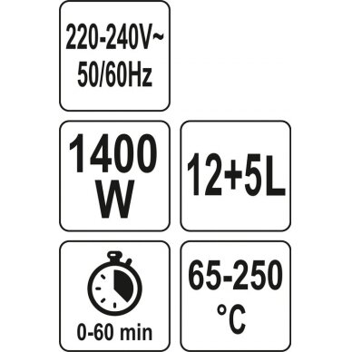 Halogeninė konvekcinė orkaitė | 17 l | 9 aksesuarai | 1400W (67642) 6