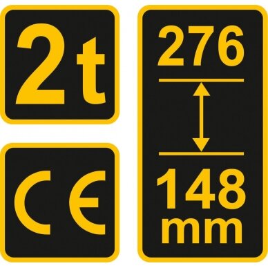 Hidraulinis teleskopinis keltuvas VOREL 80012 | 2T 2