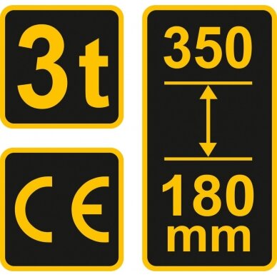 Hidraulinis teleskopinis keltuvas VOREL 80022 | 3T 2