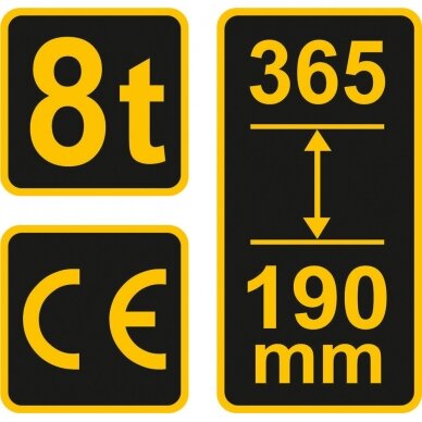 Hidraulinis teleskopinis keltuvas VOREL 80042 | 8T 2