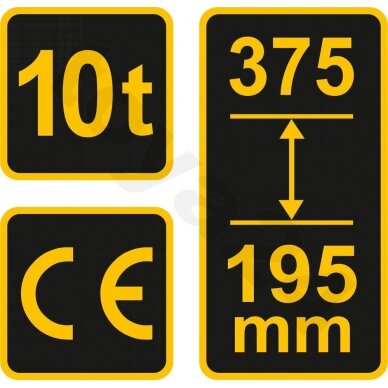 Hidraulinis teleskopinis keltuvas VOREL 80052 | 10T 2