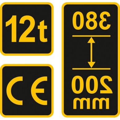 Hidraulinis teleskopinis keltuvas VOREL 80062 | 12T 2