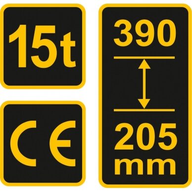 Hidraulinis teleskopinis keltuvas VOREL 80072 | 15T 2