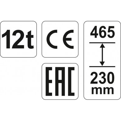 Hidraulinis teleskopinis keltuvas YATO YT-17005 | 12T 2