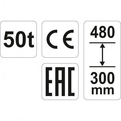 Hidraulinis teleskopinis keltuvas YATO YT-17009 | 50T 2