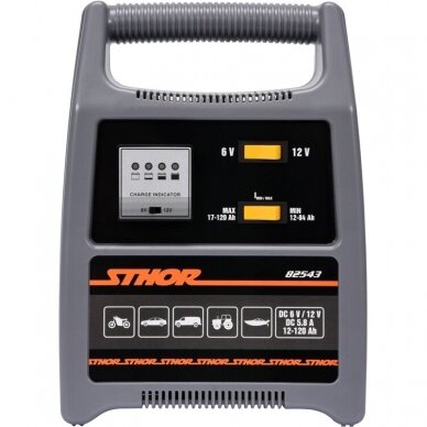 Įkroviklis STHOR 82543 | 12V | 8A | 120AH 1