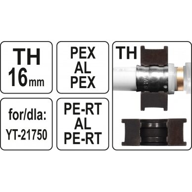 Indėklas / matrica TH16 | Presavimo replėms YT-21750 (YT-21752) 3