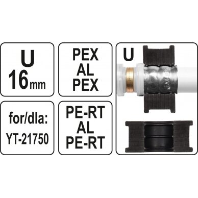 Indėklas / matrica U16 | Presavimo replėms YT-21750 (YT-21755) 3