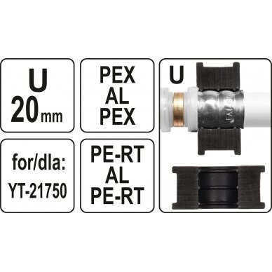 Indėklas / matrica U20 | Presavimo replėms YT-21750 (YT-21756) 3