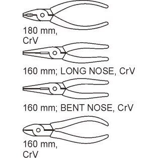 Įrankių dėklas YATO YT-5534 | replių rinkinys | 4VNT. 1