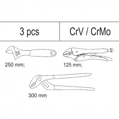 Įrankių dėklas YATO YT-55473 | įvairių įrankių rinkinys | 3VNT. 1