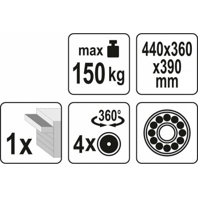 Įrankių kėdutė | su 1 stalčiumi (YT-08791) 5