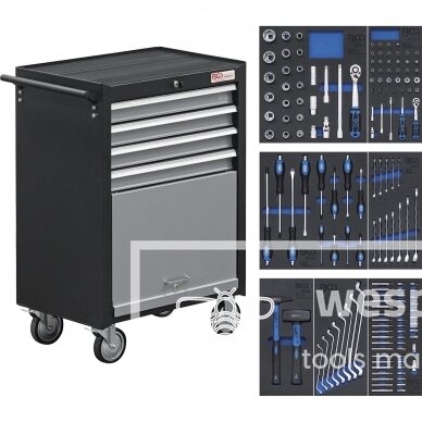 Įrankių spintelė BGS Technic 4086 | 4 stalčiai | 151VNT.