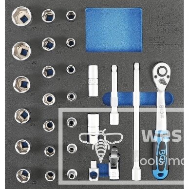 Įrankių spintelė BGS Technic 4086 | 4 stalčiai | 151VNT. 7