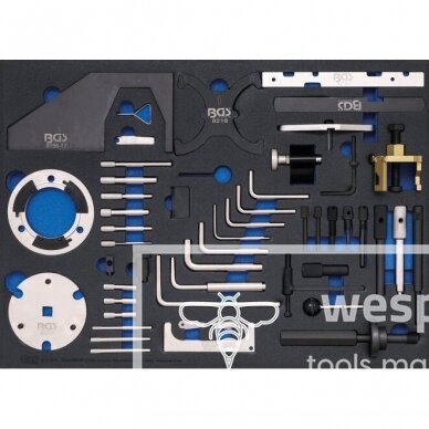 Įrankių spintelė BGS Technic 4115 | 7 stalčiai | įrankiai variklio remontui | 260VNT. 7