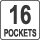 Įrankių krepšys su | 16 kišenių (YT-7433) 2