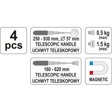 Ištraukiamų magnetų ir veidrodėlių rinkinys (YT-0662) 5