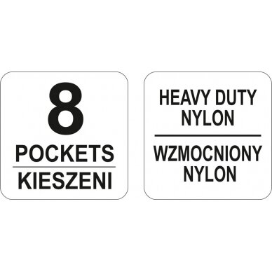 Juosmens krepšys įrankiams | 8 kišenės (YT-7410) 2