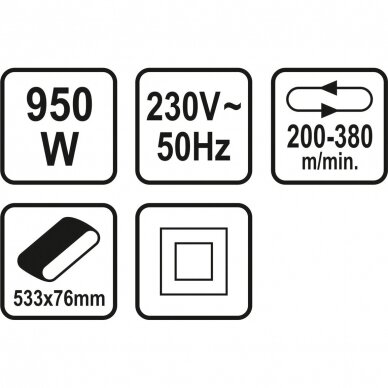 Juostinis šlifuoklis STHOR 79420 | 950W | 76x533MM 2