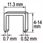 Kabės 10 mm | 0.7x11.2 | 1000 vnt. (YT-7053) 1