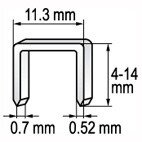 Kabės 12 mm | 0.7x11.2 | 1000 vnt. (YT-7054) 1