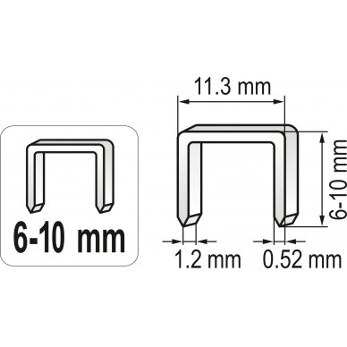 Kabiamušis smūginis | 6-10 mm (71080) 3