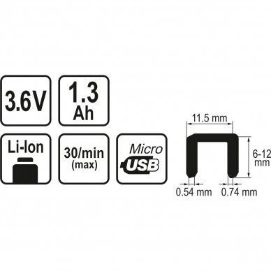 Kabiamušis STHOR 78157 | Li-ion | 3.6V | 12MM 3