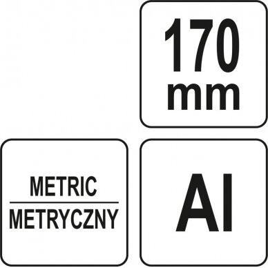 Kampainis aliuminis / rėmas | 170 mm (YT-70782) 3