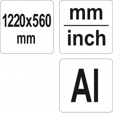 Kampainis reguliuojamas | aliuminis | 1270 mm x 560 mm (YT-70792) 4