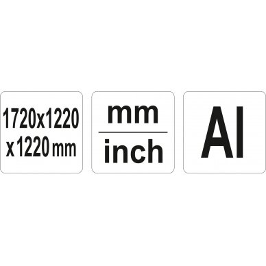 Kampainis sudedamas aliuminis | Gabaritai 1220 X 1720 X 1220 mm (YT-70851) 4