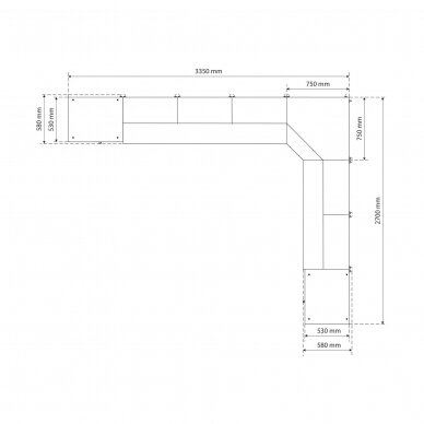 Kampinis sisteminis dirbtuvės baldų komplektas BGS Technic Workshop 80160 | medinis stalviršis | 8 komponentai | LED apšvietimas 6