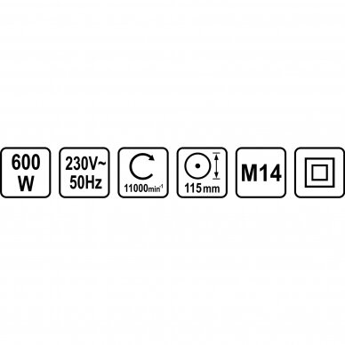 Kampinis šlifuoklis STHOR 79094 | M14 | 600W | 115MM 2
