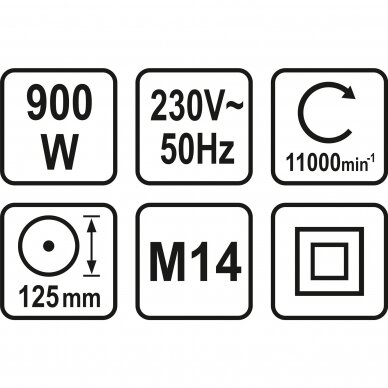 Kampinis šlifuoklis STHOR 79119 | M14 | 900W | 125MM 2