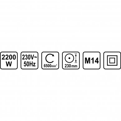 Kampinis šlifuoklis STHOR 79151 | M14 | 2200W | 230MM 2