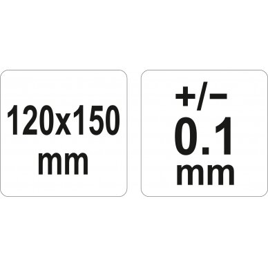 Kampo matuoklis / matlankis su liniuote | 150x120 mm (YT-72140) 4