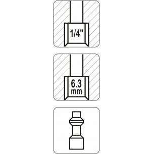 Kištukas 1/4" (vidinis sriegis) (YT-2403) 2