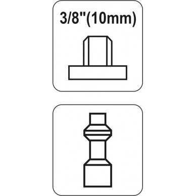 Kištukas 3/8" (išorinis sriegis) (YT-2401) 2