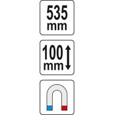 Kontūrų matuoklis/šablonas/trafaretas profiliams | 535 mm (YT-37364) 3