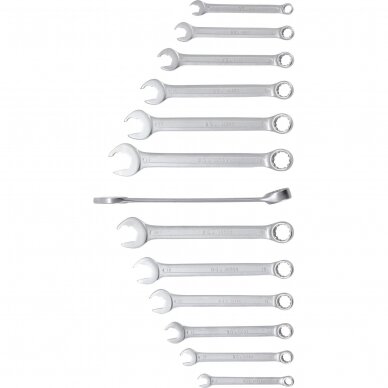Kombinuotų veržliarakčių su terkšlės funkcija rinkinys BGS Technic 8914 | 8-21MM | 13VNT. 1