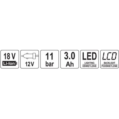 Kompresorius | 18V | 11 BAR 21 l / min (YT-23247) 9