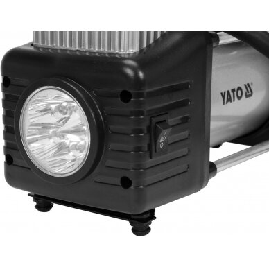 Kompresorius automobilinis | 2 cilindrai | Led lempa | 12V / 250W (YT-73462) 3