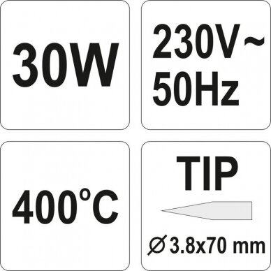 Kontaktinis lituoklis YATO YT-8271 | 30W | 400° 2
