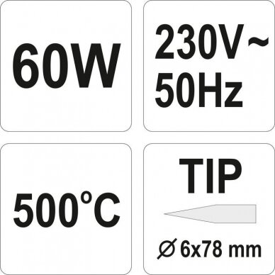 Kontaktinis lituoklis YATO YT-8272 | 60W | 500° 2