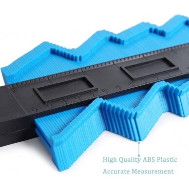 Kontūrų matuoklis/ šablonas/ trafaretas profiliams | su fiksacija | 250 mm (CG10P) 9