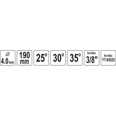 Kreipiančioji / gidas apvalioms dildelėms | 4 mm (YT-85044) 3